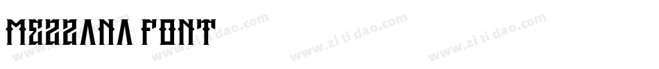 Mezzana font生成器字体转换
